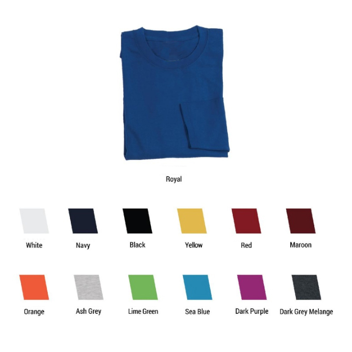 COTTON LONG SLEEVE ROUND NECK T-SHIRT