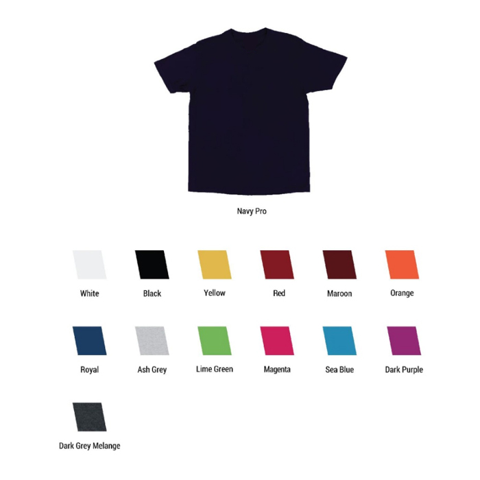 COTTON ROUND NECK T-SHIRT (180 GSM)