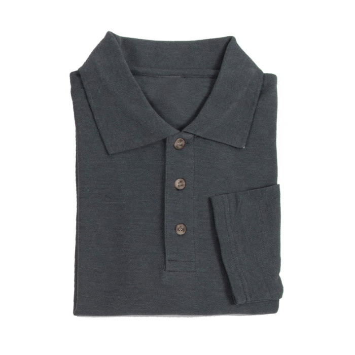 HONEYCOMB LONG SLEEVE POLO T-SHIRT