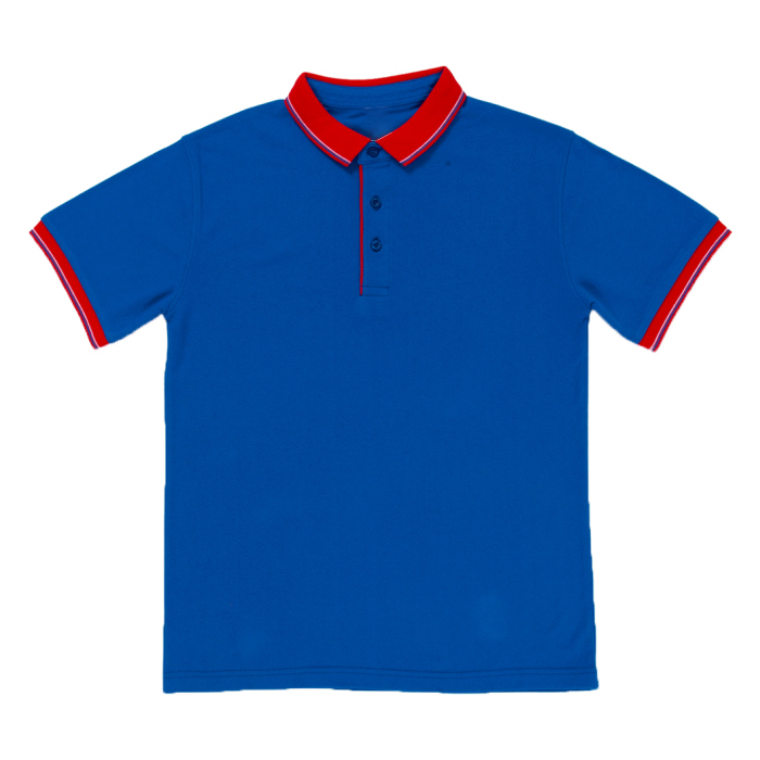 HONEYCOMB COLLAR & SHORT SLEEVE POLO T-SHIRT