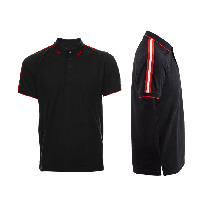 HONEYCOMB SHORT SLEEVE COLLAR POLO T-SHIRT