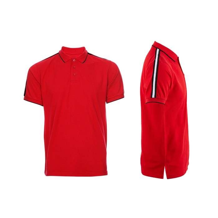 HONEYCOMB SHORT SLEEVE COLLAR POLO T-SHIRT