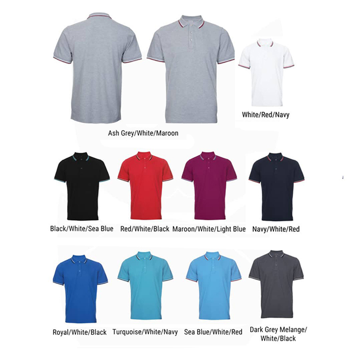HONEYCOMB SHORT SLEEVE COLLAR POLO T-SHIRT