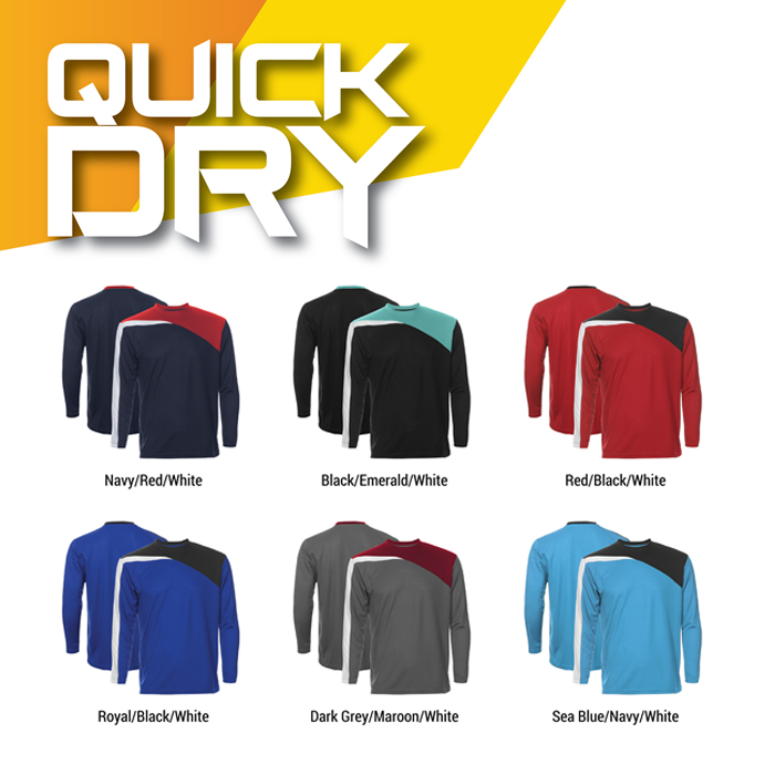 QUICK DRY LONG SLEEVE ROUND NECK T-SHIRT