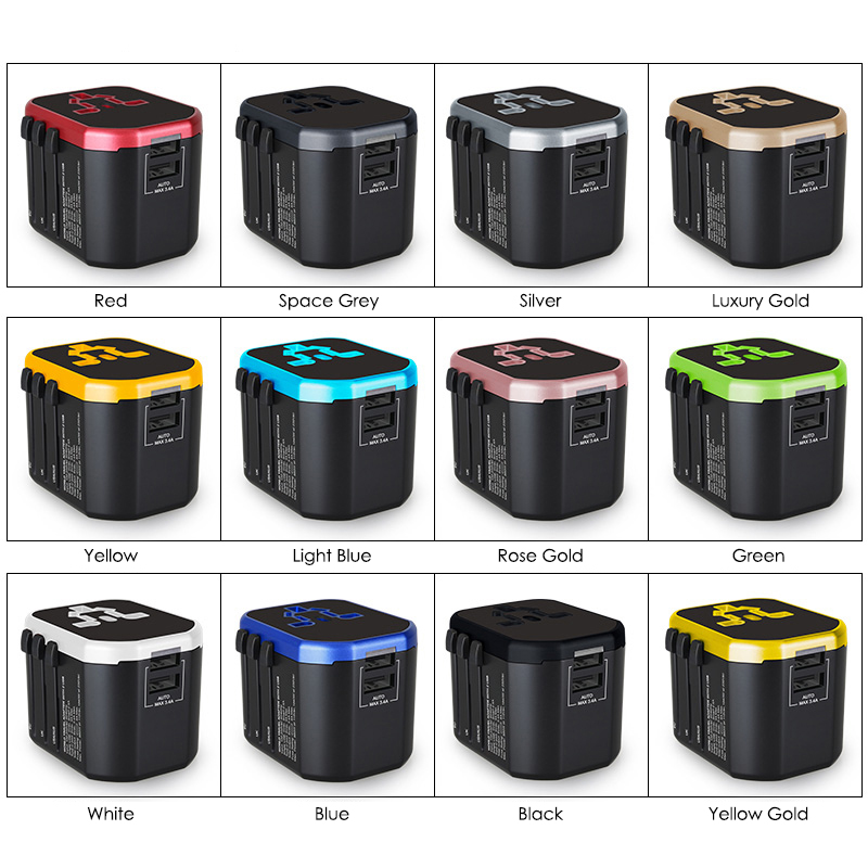 2 USB Ports Travel Adaptor