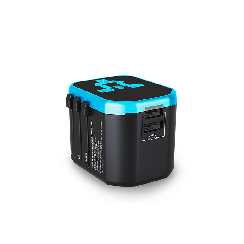 2 USB Ports Travel Adaptor
