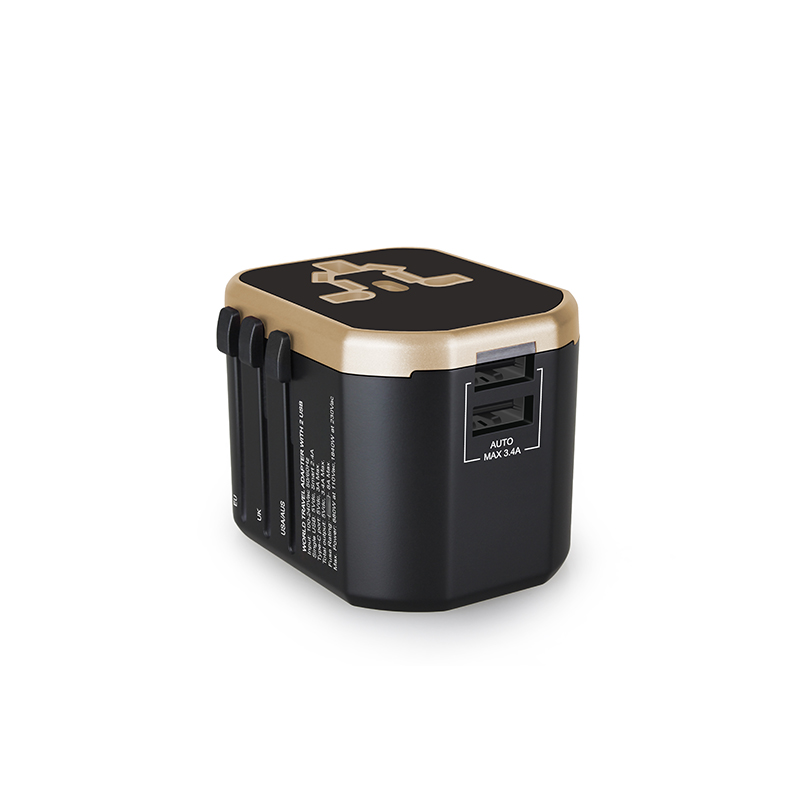 2 USB Ports Travel Adaptor