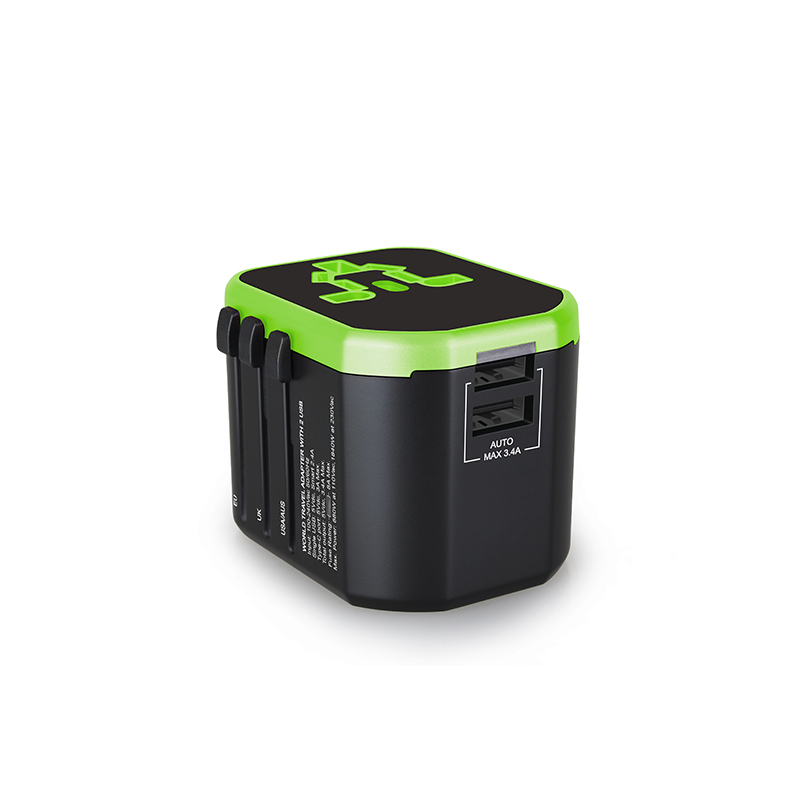 2 USB Ports Travel Adaptor