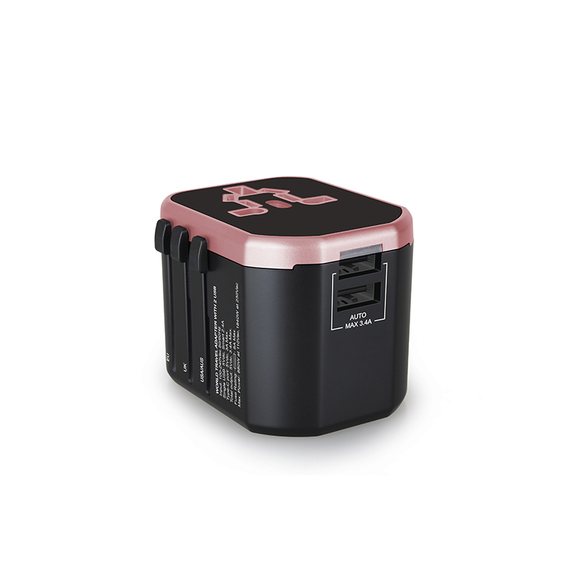2 USB Ports Travel Adaptor
