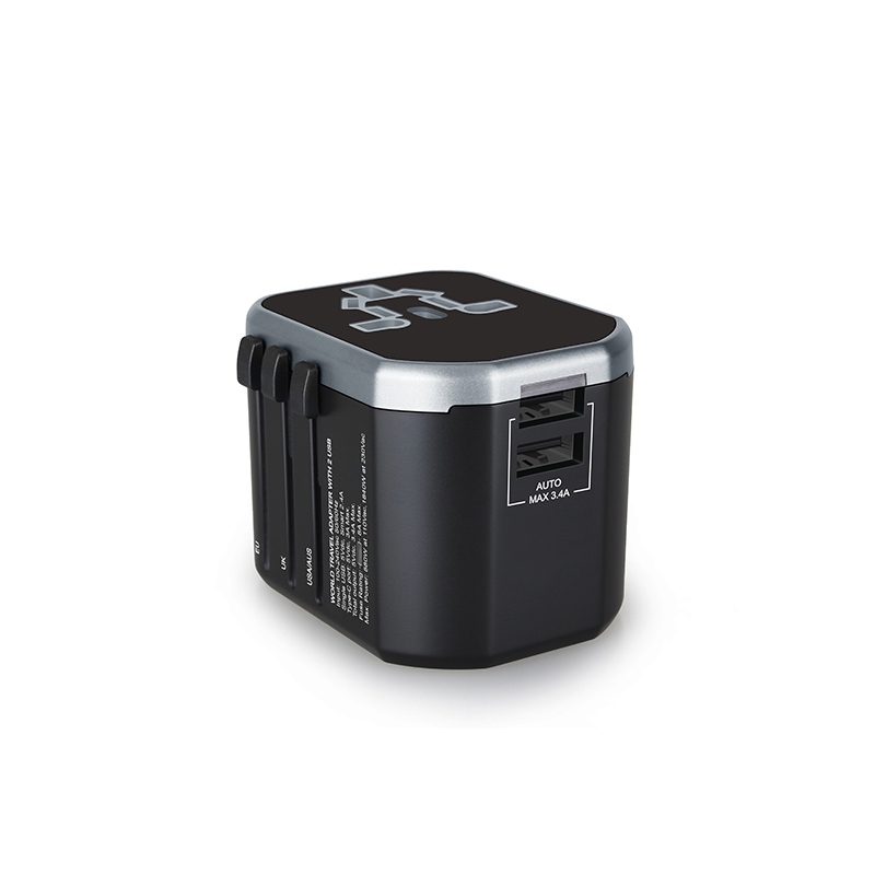 2 USB Ports Travel Adaptor