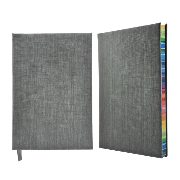 A5 HARD COVER NOTEBOOK WITH RAINBOW SIDE