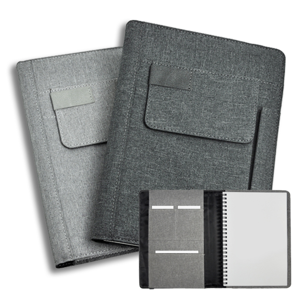 A5 NOTEBOOK WITH FRONT POCKET AND PEN SLOT