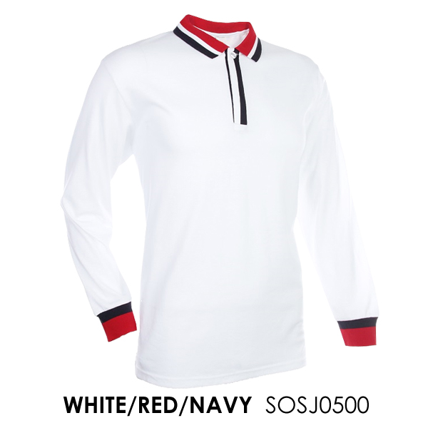 SINGLE JERSEY LONG SLEEVE POLO TEE