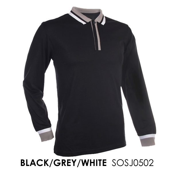 SINGLE JERSEY LONG SLEEVE POLO TEE