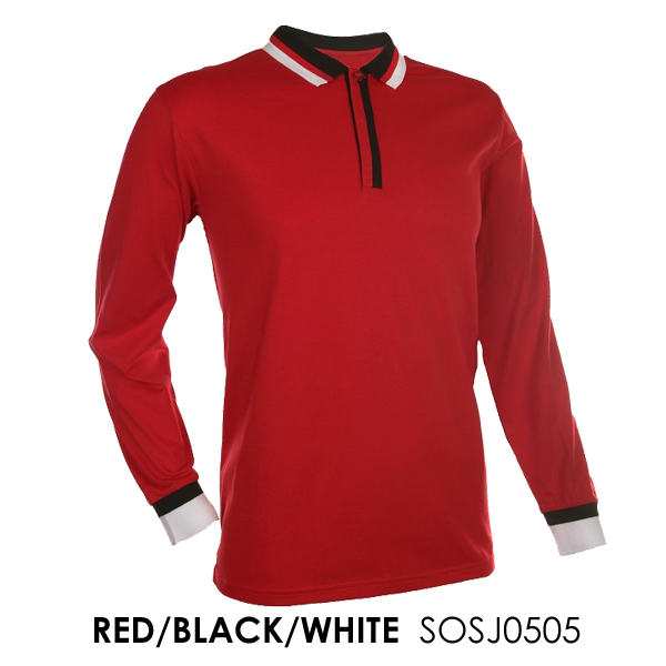SINGLE JERSEY LONG SLEEVE POLO TEE