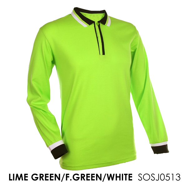 SINGLE JERSEY LONG SLEEVE POLO TEE