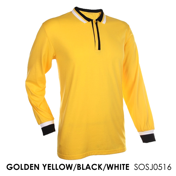 SINGLE JERSEY LONG SLEEVE POLO TEE