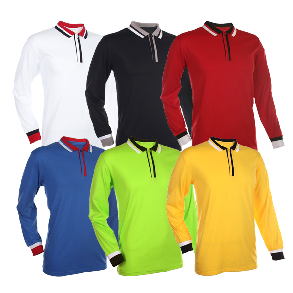 SINGLE JERSEY LONG SLEEVE POLO TEE