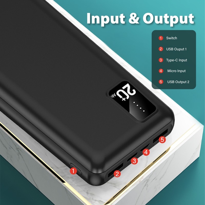 20000mAh POWERBANK - 2.1A FAST CHARGE