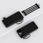 POWERLINE - POWERBANK WITH 4 DETACHABLE BUILT IN CABLE & MOBILE STAND - 10000mAh