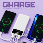 POWERLINE - POWERBANK WITH 4 DETACHABLE BUILT IN CABLE & MOBILE STAND - 10000mAh