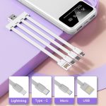 POWERLINE - POWERBANK WITH 4 DETACHABLE BUILT IN CABLE & MOBILE STAND - 10000mAh