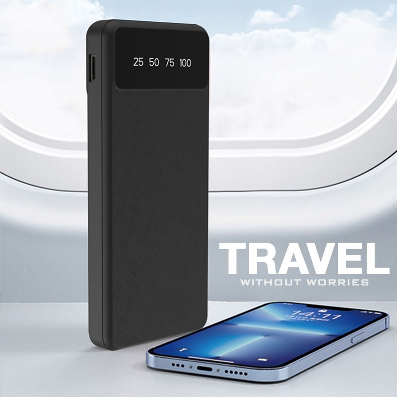 POWERLINE - POWERBANK WITH 4 DETACHABLE BUILT IN CABLE - 10000mAh