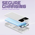POWERLINE - POWERBANK WITH 4 DETACHABLE BUILT IN CABLE & MOBILE STAND - 10000mAh