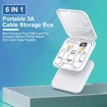 MULTICABLE 6 IN 1 - 3A FAST CHARGE USB CABLE WITH SIM CARD STORAGE & HANDPHONE STAND